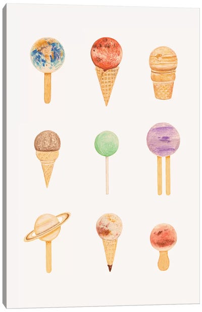 Planetarium Sugarium Canvas Art Print - Ice Cream & Popsicle Art