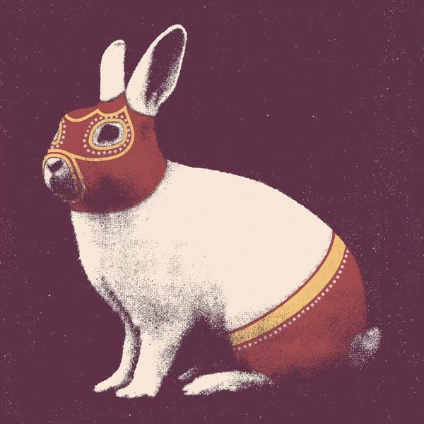Florent Bodart: Rabbit Wrestler Square by Florent Bodart