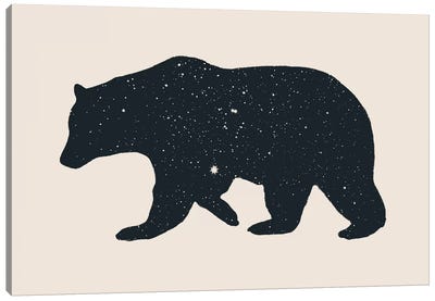 Bear Canvas Art Print - Outer Space