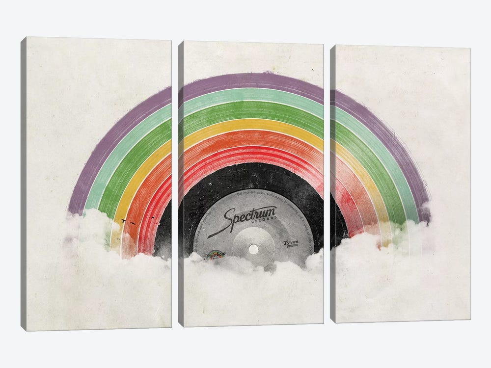Rainbow Classics by Florent Bodart 3-piece Canvas Artwork