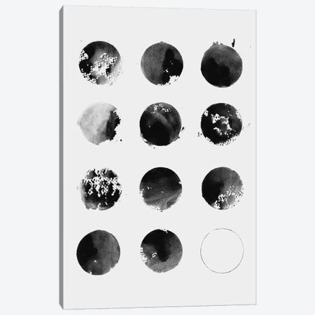 Twelve Moons in Black And White Canvas Print #FLB111} by Florent Bodart Canvas Wall Art