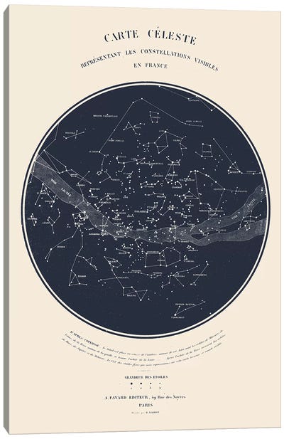 Carte du Ciel I Canvas Art Print - Celestial Maps