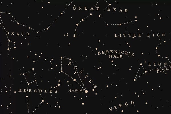 Kids Map Art: Constellation I by Florent Bodart