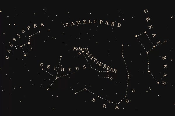 Kids Map Art: Constellation II by Florent Bodart