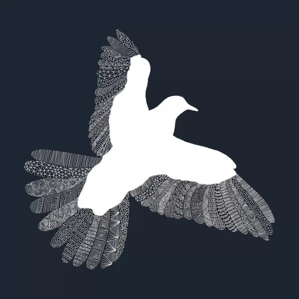 Florent Bodart: Bird on Blue by Florent Bodart