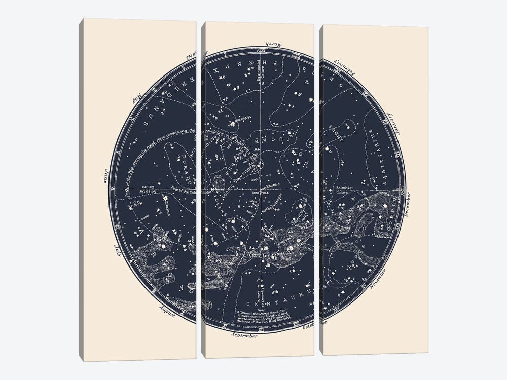 Southern Constellations by Florent Bodart 3-piece Canvas Art Print