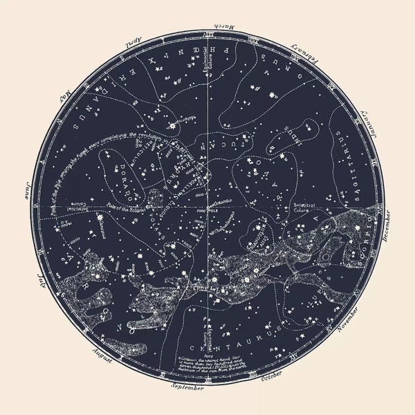 Kids Map Art: Southern Constellations by Florent Bodart