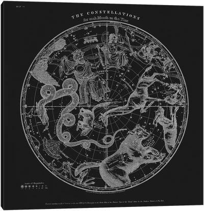 The Constellations Canvas Art Print - Zodiac Art