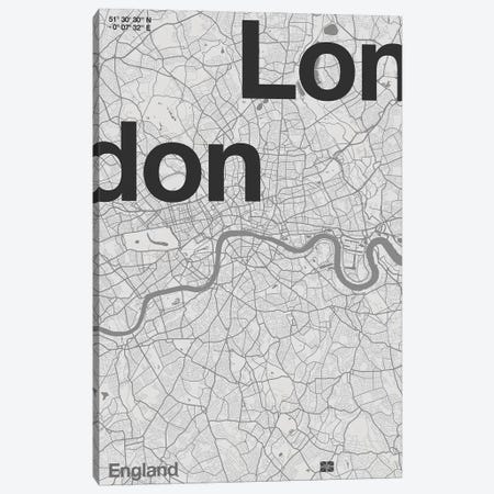 London Map Canvas Print #FLB161} by Florent Bodart Art Print
