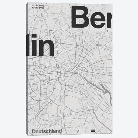 Berlin Map Canvas Print #FLB162} by Florent Bodart Art Print