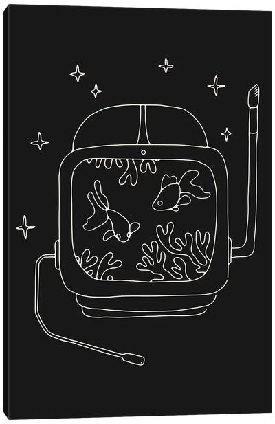 Astronaut And Fishes Canvas Art Print - Florent Bodart