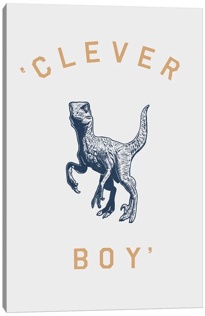 Clever Boy Canvas Art Print - Jurassic Park