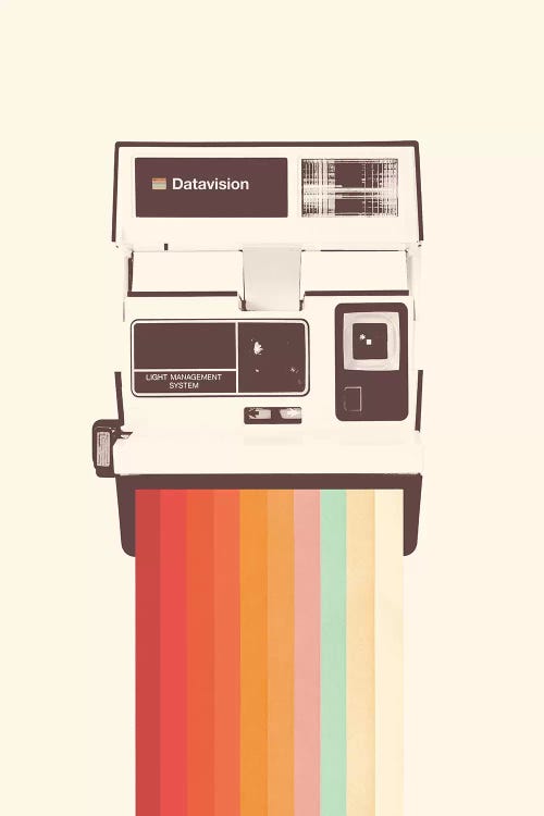 Instant Camera Rainbow by Florent Bodart wall art
