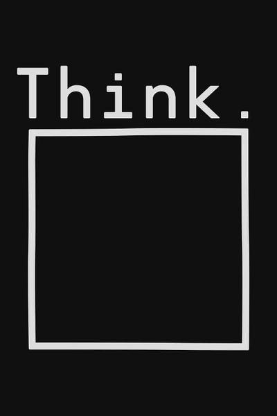 Outside The Box - Black by Florent Bodart framed canvas print