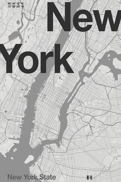 Florent Bodart: New York - Minimal Map by Florent Bodart
