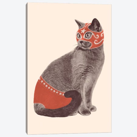 Cat Wrestler Canvas Print #FLB194} by Florent Bodart Canvas Print