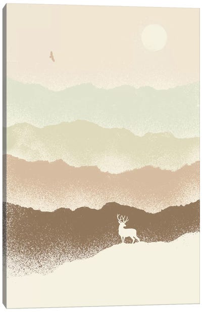 Deer Mountain Canvas Art Print - Pastels