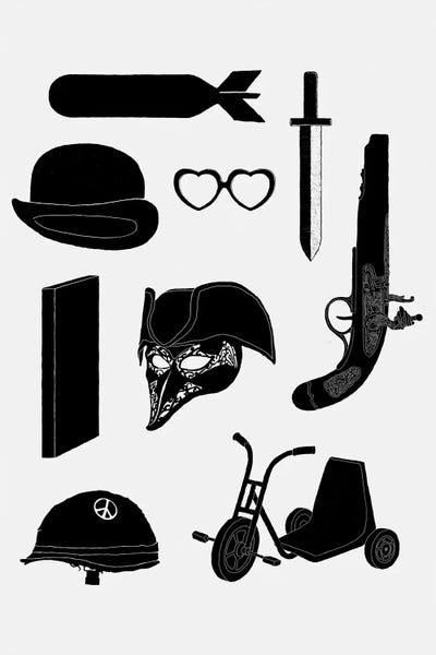 Black & White Pop Culture Art: 2011 - A Kubrick Odyssey by Florent Bodart