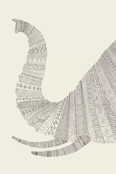 Florent Bodart: Elephant on Beige by Florent Bodart