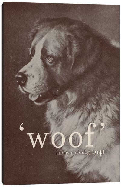 Famous Quotes (Dog) Canvas Art Print - Florent Bodart