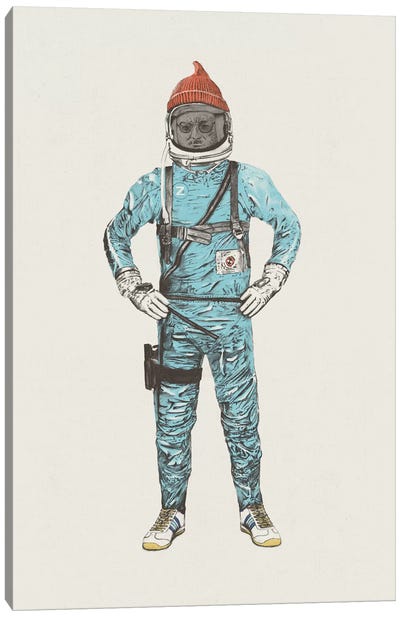 Zissou In Space Canvas Art Print - The Life Aquatic With Steve Zissou