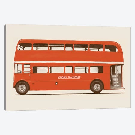 English Bus (London Transport Double-Decker) Canvas Print #FLB62} by Florent Bodart Art Print