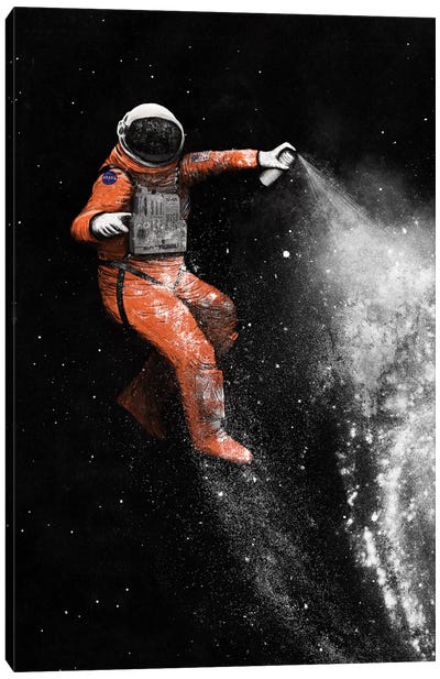 Astronaut Canvas Art Print - Space Exploration Art