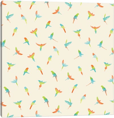 Papageien Canvas Art Print - Animal Patterns