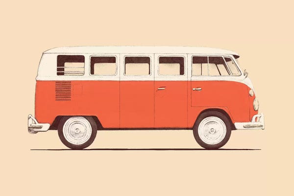 Volkswagen: Red Van by Florent Bodart