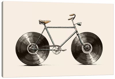 Velophone Canvas Art Print - Bicycle Art