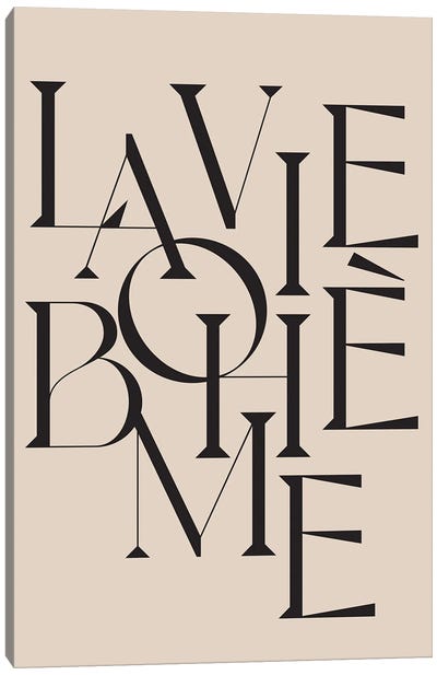 La Vie Boheme Canvas Art Print - Song Lyrics Art