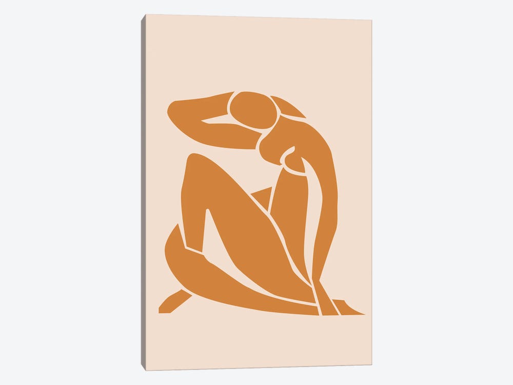 Lady Knelt by Flower Love Child 1-piece Canvas Wall Art