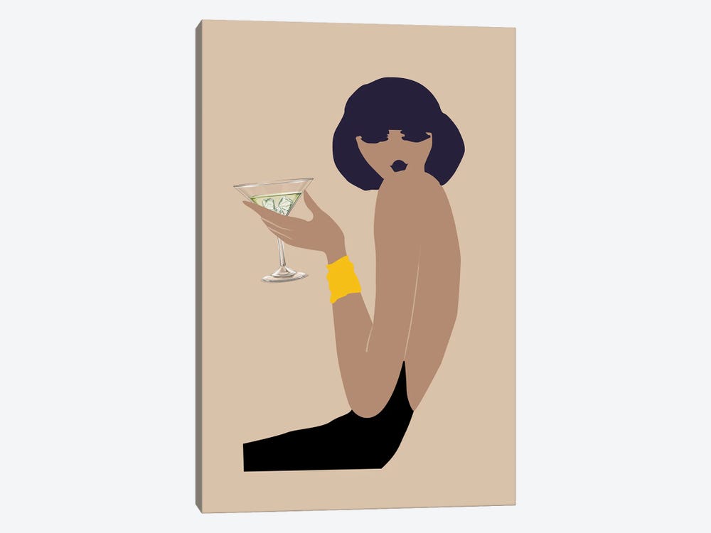 Le Cocktail by Flower Love Child 1-piece Canvas Wall Art