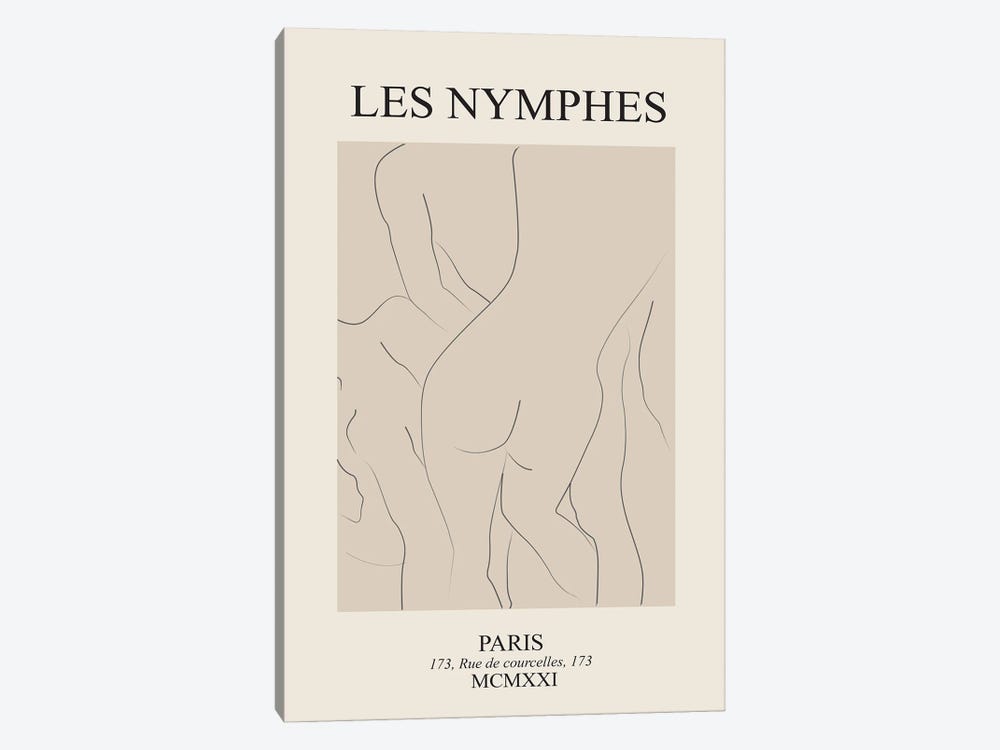 Les Nymphs by Flower Love Child 1-piece Canvas Print