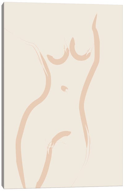 Lovely Lady Canvas Art Print - Subdued Nudes