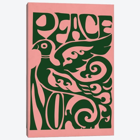Peace Now Pink Canvas Print #FLC139} by Flower Love Child Canvas Print