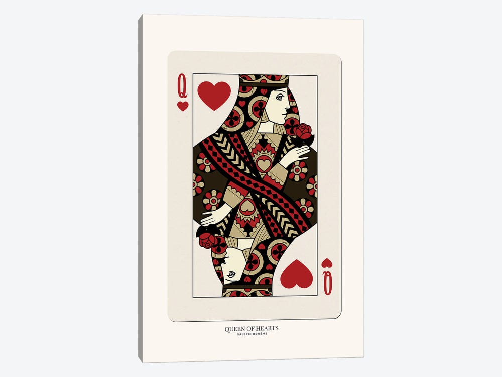 Queen Of Hearts by Flower Love Child 1-piece Canvas Print