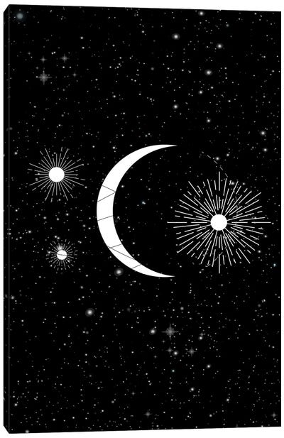 Sacred Cycles Canvas Art Print - Crescent Moon Art
