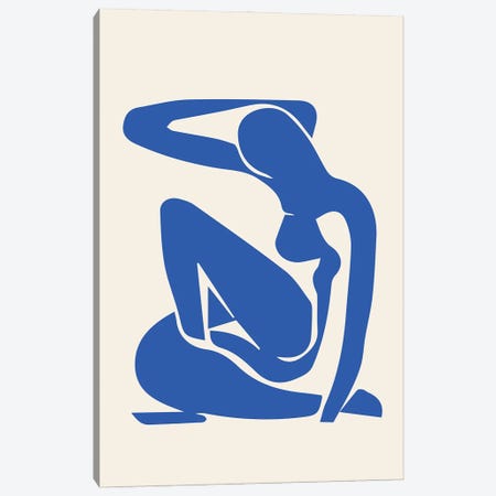 Skinny Arm Blue Canvas Print #FLC160} by Flower Love Child Canvas Art