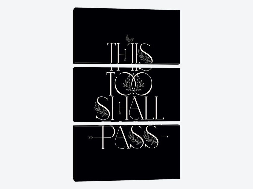 This Too Shall Pass by Flower Love Child 3-piece Canvas Art Print