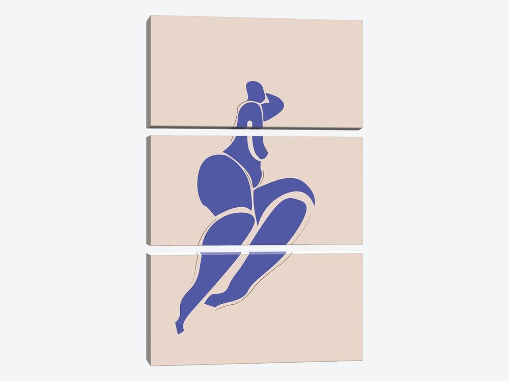 Woman Lying by Flower Love Child 3-piece Canvas Artwork