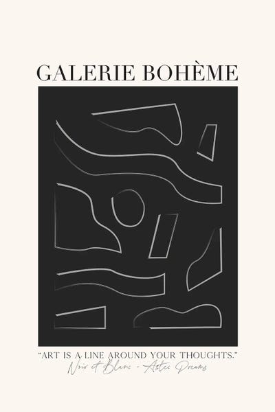 Minimalist Bohemian Decor: Aztec Black by Flower Love Child