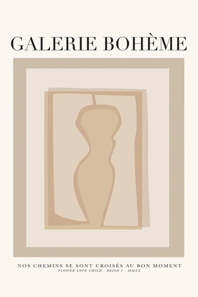 Minimalist Bohemian Decor: Beige Boheme I by Flower Love Child