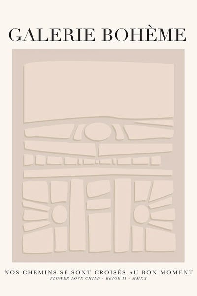 Minimalist Bohemian Decor: Beige Boheme II by Flower Love Child