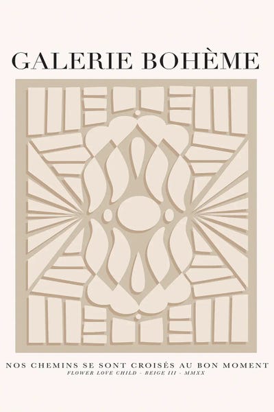 Minimalist Bohemian Decor: Beige Boheme III by Flower Love Child
