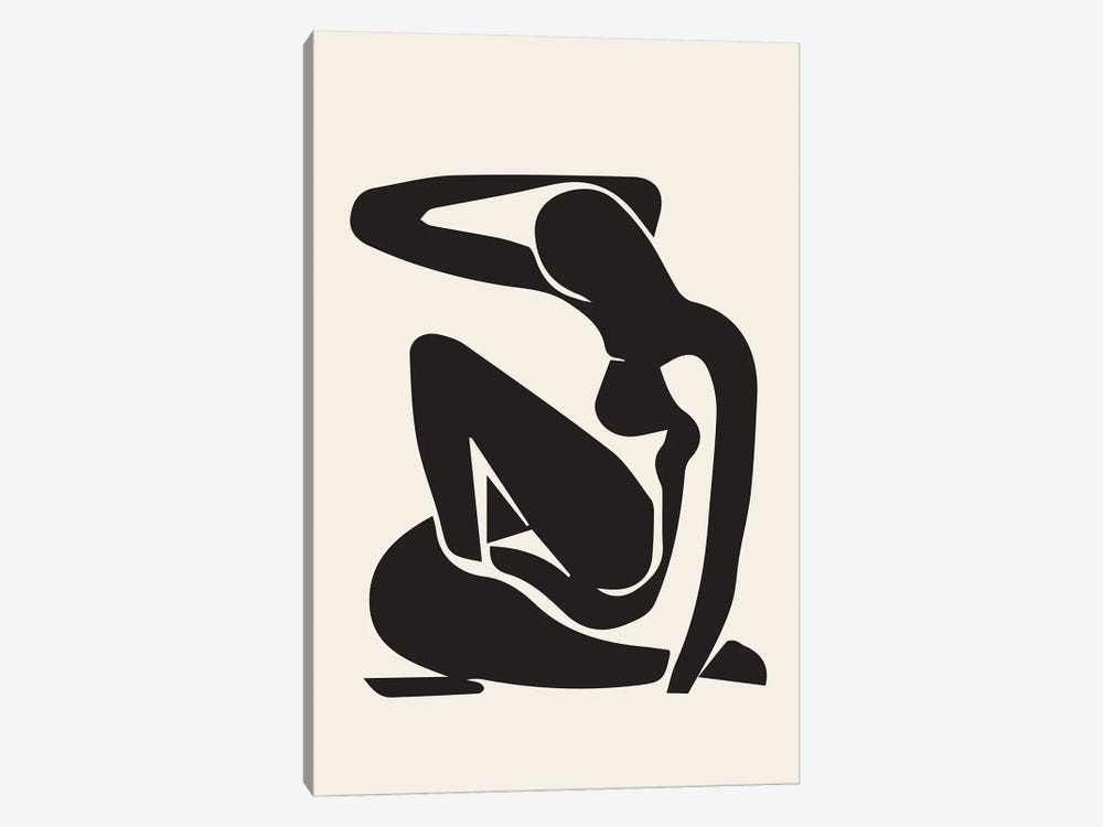 Black Nude I by Flower Love Child 1-piece Canvas Wall Art