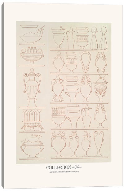 Collection Of Vases Canvas Art Print - Antique & Collectible Art