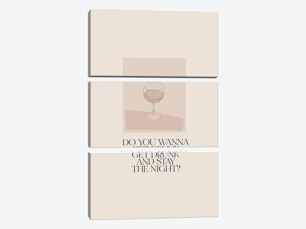 Do You Wanna Stay The Night by Flower Love Child 3-piece Canvas Art