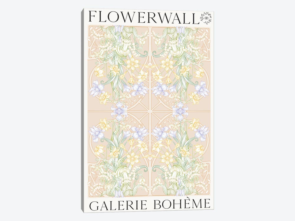 Flower Wall Spring by Flower Love Child 1-piece Art Print