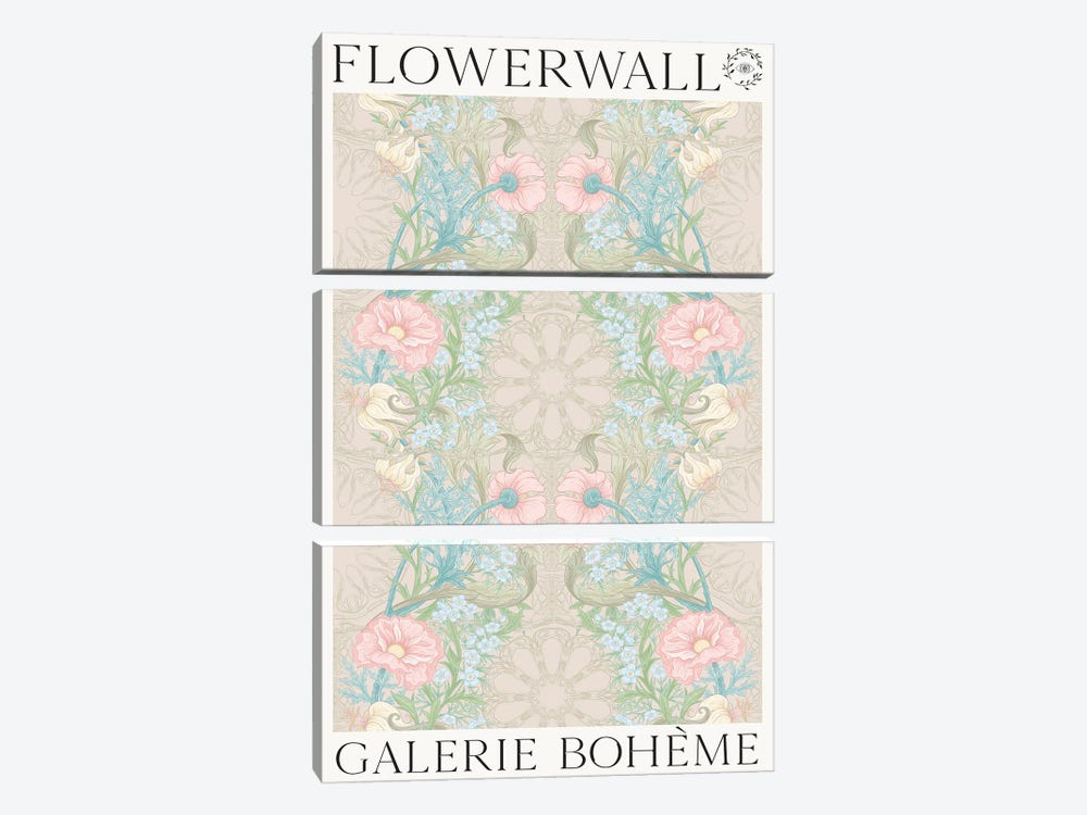 Flower Wall Summer by Flower Love Child 3-piece Canvas Art